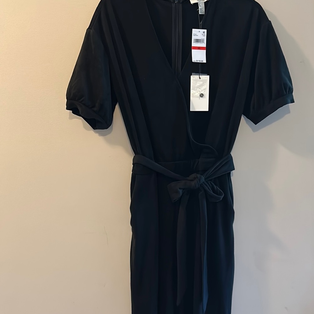 NWT, H by Halston, black jumpsuit, size XS
